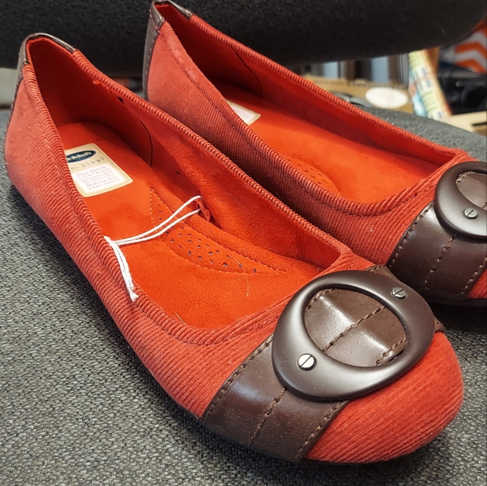 NEW Womens DR. SCHOLL'S Franca Ballet Flats Red Size 8 Ret. $65